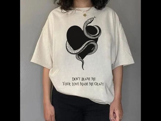 Discover Reputation Snake Shirt, Don't Blame Me Lyrics T Shirt
