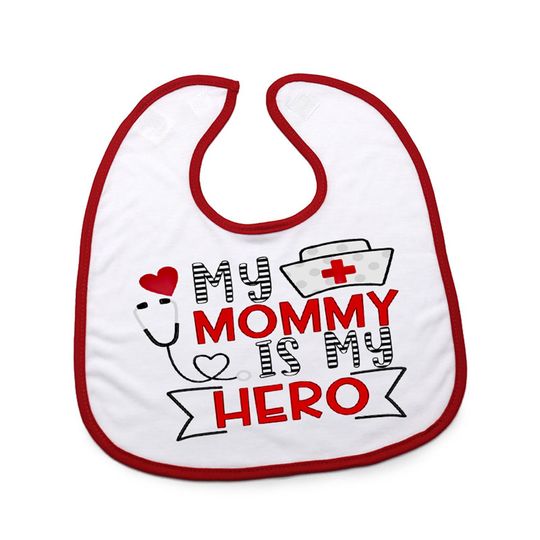 Discover Mommy Is My Hero Cute Baby Bibs Gifts | Nurse Moms