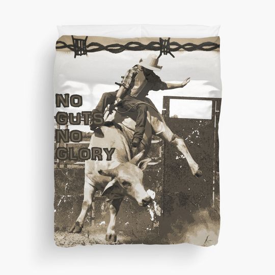 Discover BULL RIDER, RODEO QUOTES Duvet Cover