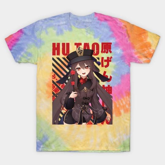 Discover Hu Tao Genshin Impact Tie Dye T-Shirt