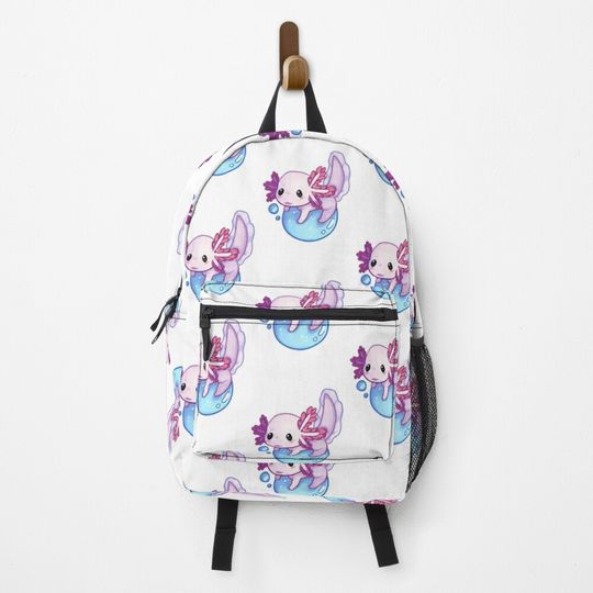 Discover Happy Axolotl Cute Salamander  Backpack