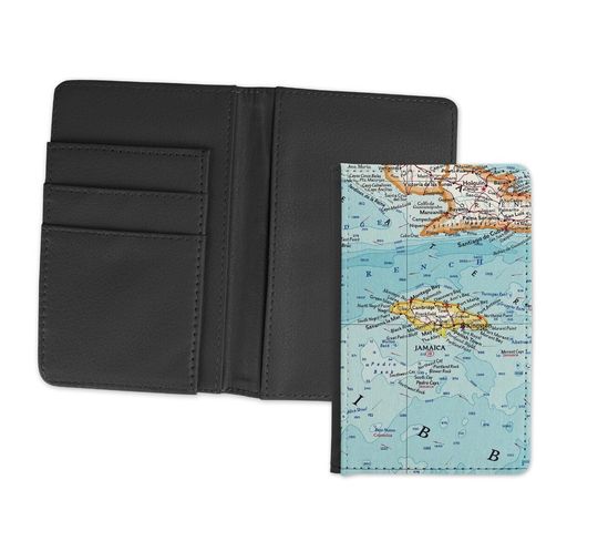 Discover Jamaica Map Passport Cover