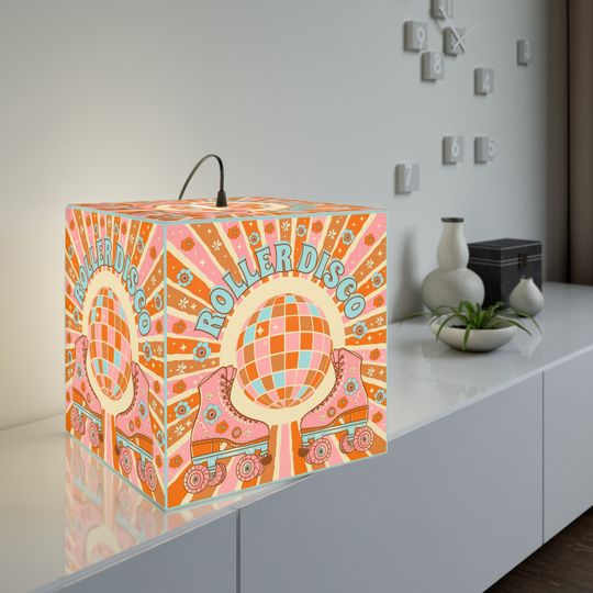Discover Roller Skates and Disco Ball Light Cube Lamp