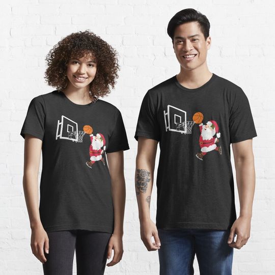 Discover Santa basketball shoot Christmas Essential T-Shirt