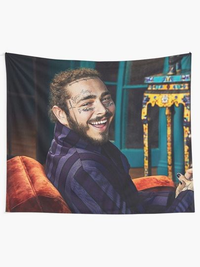 Discover Smily Post Malone Inspired Tapestry