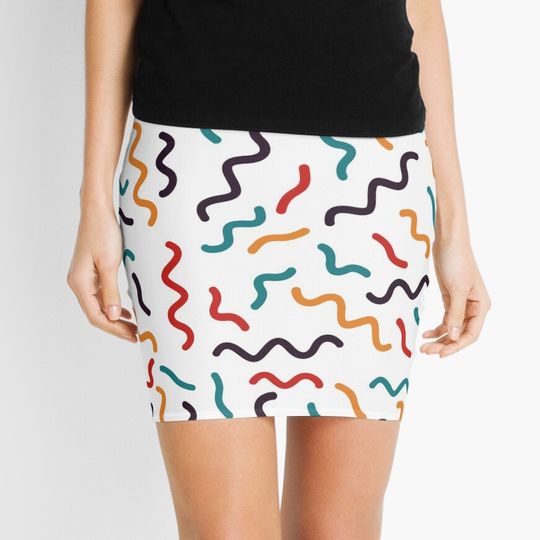 Discover 80's Memphis Style Mini Skirt