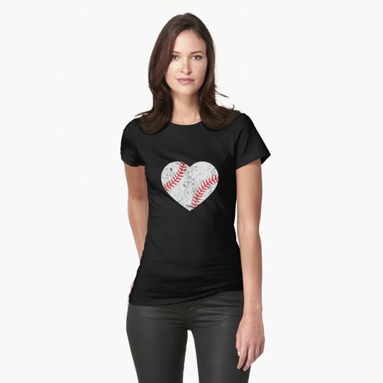 Discover Baseball Heart T-Shirt Softball Lover Tee Baseball Mom Shirt