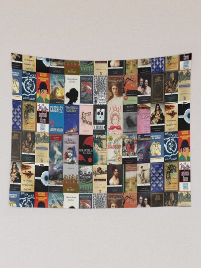 Discover Classic Literature Book Covers Tapestry, literature Tapestry