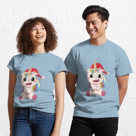 Discover Festive Unicorn Classic T-Shirt Merry Christmas