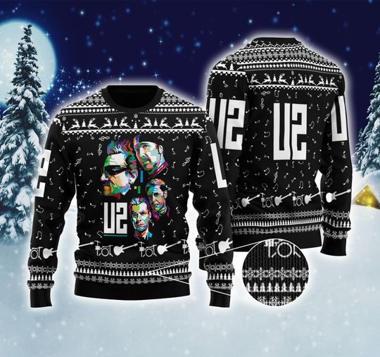 Discover U2 Band Live At Sphere Ugly Christmas Sweater, U2 Achtung Baby 2023 Tour