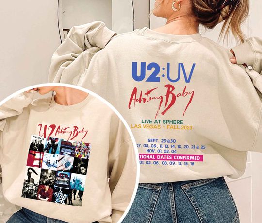 Discover Fall Tour 2023 Rock BandShirt, Achtung Baby Live At Sphere Sweatshirt