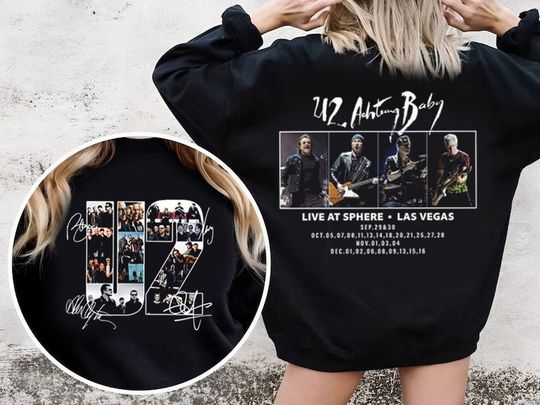 Discover U2 Signature Achtung Baby Live At Sphere Sweatshirt, U2 Band Las Vegas Fall Tour 2023 Sweatshirt
