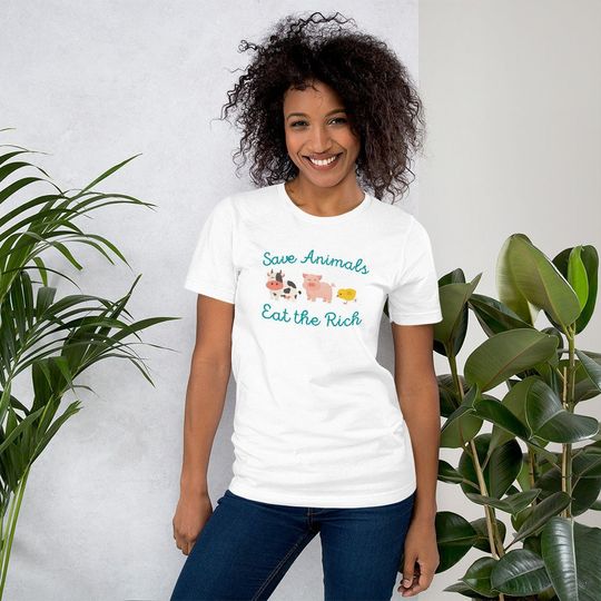 Discover Save Animals Eat The Rich T-Shirt | Vegan Shirt | Eat the Rich T-Shirt