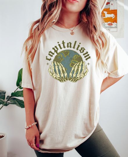 Discover Funny Eat the rich anti capitalism shirt,  people over profit tee, socialist shirt, funny gift