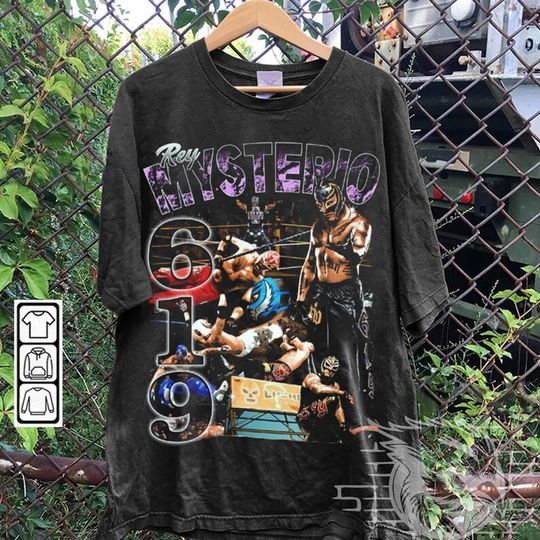 Discover Vintage Bootleg Style Rey Mysterio Shirt, Rey Mysterio Wrestling T-Shirt