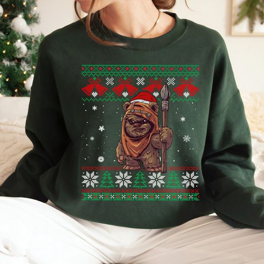 Discover Cute Santa Wicket Ewoks Endor Ugly Sweater Christmas Shirt