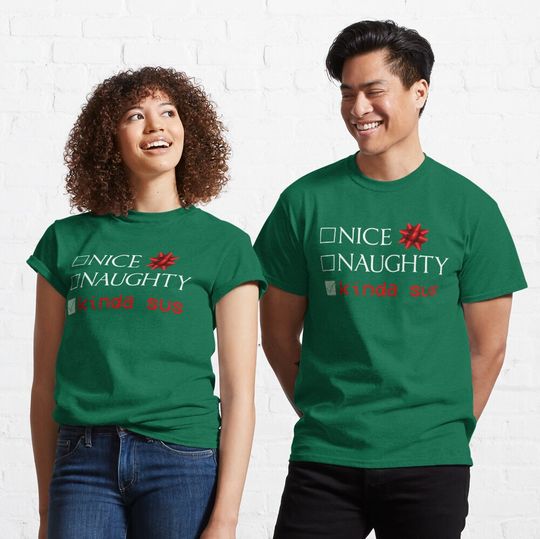 Discover Nice Naughty Kinda Sus Among Us Christmas  T-Shirt