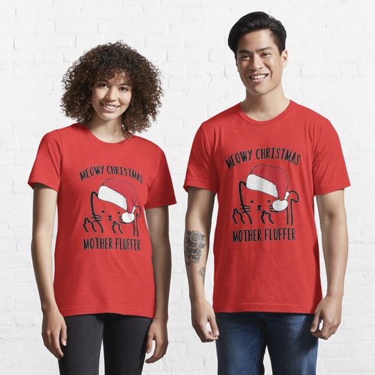 Discover MEOWY CHRISTMAS MOTHER FLUFFER  T-Shirt