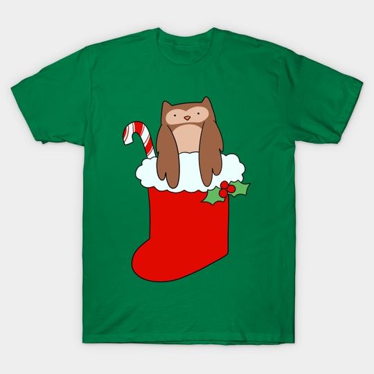 Discover Christmas Stocking Owl - Owl - T-Shirt