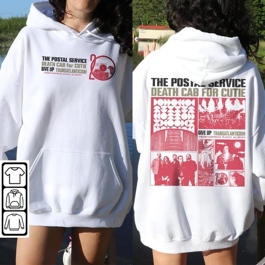 Discover The Postal Service & Death Cab For Cutie 2023 Tour Shirt , 20th Anniversary Tour Concert  Hoodie