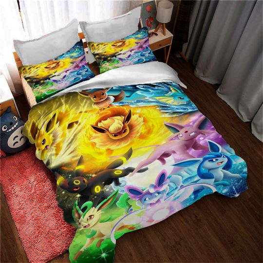 Discover PKM Eevee Duvet Covers Bedding Set,Twin Full Queen King