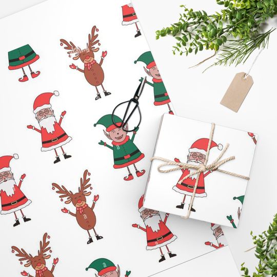 Discover Merry Christmas Santa Gift Wrapping Paper