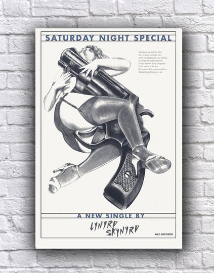 Discover Lynyrd Skynyrd Saturday Night Special Nuthin Fancy Promo Concert Poster
