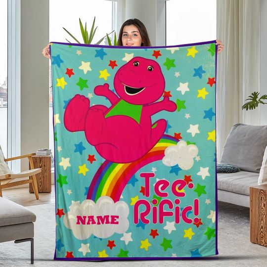 Discover Barney and Friends Custom Quilt Blanket, Barney the Dinosaur Bedding Set