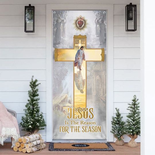 Discover Jesus Is The Reason For The Season Self-Adhesive Door Cover Sticker