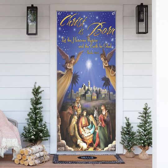 Discover Jesus is Born Self-Adhesive Door Cover Sticker
