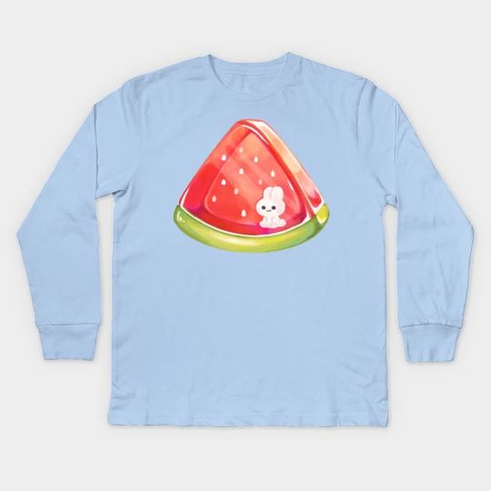 Discover bunny jelly watermelon summer kawaii - Kawaii - Kids Long Sleeve T-Shirt