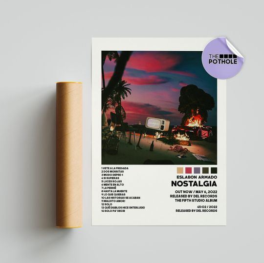 Discover Eslabon Armado Posters / Nostalgia Poster, Tracklist Album Cover Poster