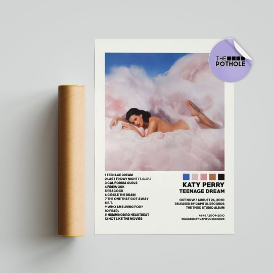 Discover Katy Perry Posters / Teenage Dream Poster / Album Cover Poster, Poster Print Wall Art, Custom Poster, Home Decor, Katy Perry, Teenage Dream
