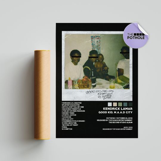 Discover Kendrick Lamar / Kendrick Lamar Posters / Good Kid, m.A.A.d city Poster/ Album Cover Poster / Tracklist Poster Print Wall Art, Custom, BLCK