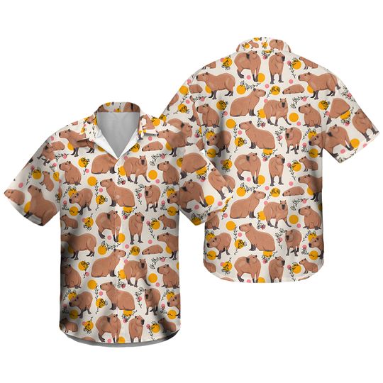Discover Lovely Capybara Hawaiian Shirt