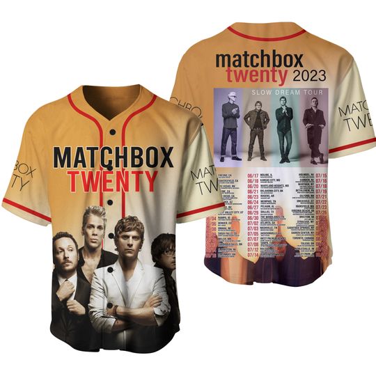 Discover Matchbox Twenty 2023 Slow Dream Tour Baseball Jersey