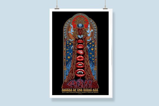 Discover Queens Of The Stone Age Tour Veterans Memorial Coliseum Oct 2 2023 Poster