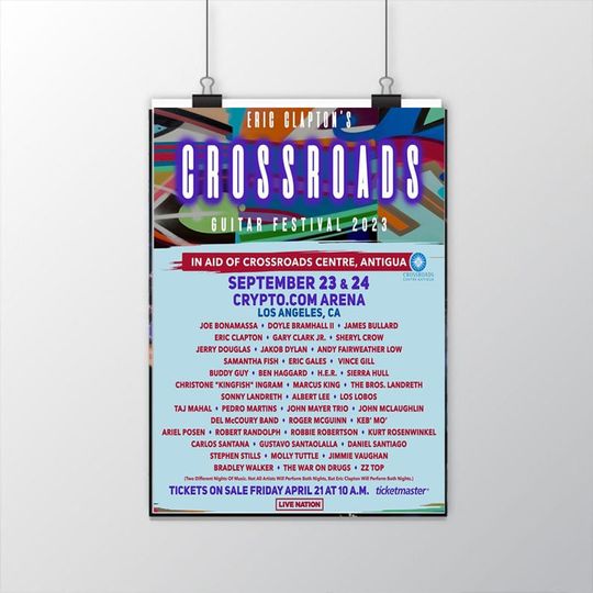 Discover Eric Clapton Crossroads Guitar Festival 2023 Poster