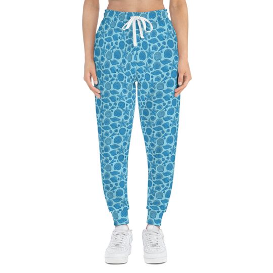 Discover Unisex Man or Woman Blue Mermaid Starfish Seashell Collection Joggers