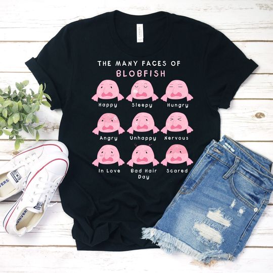 Discover Funny Blobfish Graphic T-Shirt