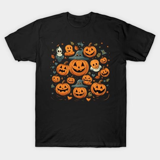 Discover Vintage Jack O' Lantern Face | Halloween Pumpkin Costume Unisex - Halloweenshirt - T-Shirt