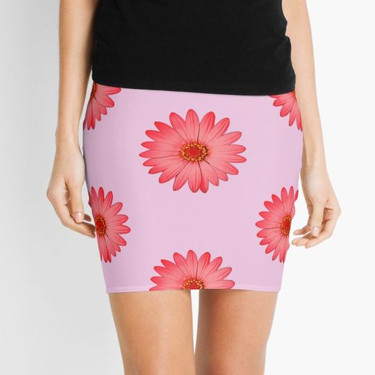 Discover Red Daisy Mini Skirt