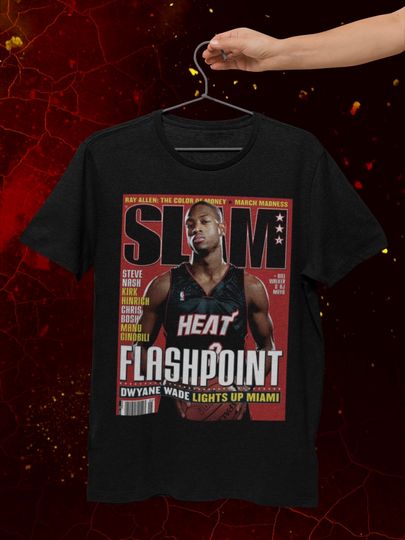 Discover Dwyane Wade Slam Cover Graphic Tee
