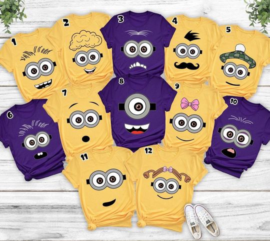 Discover Loving Banana Crew Costume Shirt, Yellow Face Character Matching Cosplay