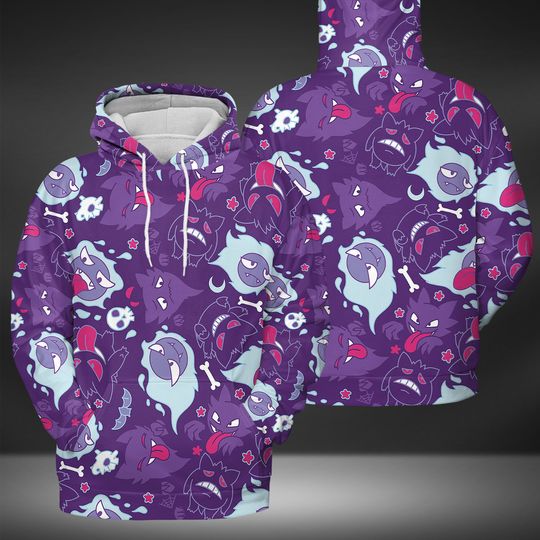 Discover Gengar Haunter Gastly Hoodies Shirt, 3D Hoodies Tee