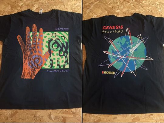 Discover Genesis Invisible Touch T-Shirt, Genesis Tour 1987 Michelob T-Shirt