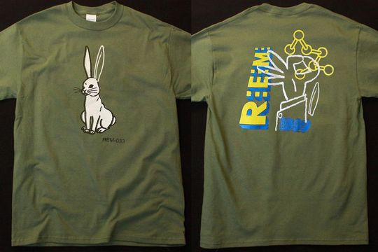 Discover Rem 003 T-Shirt, R.E.M Rabbit Concert Tour 1999 T-Shirt