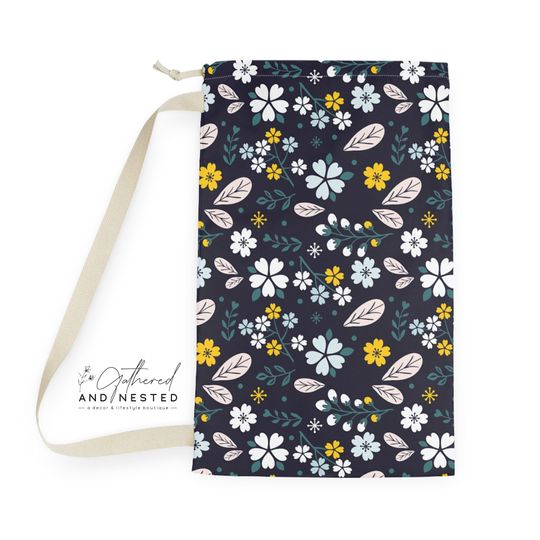 Discover Laundry Bag - Pretty Florals on Blue