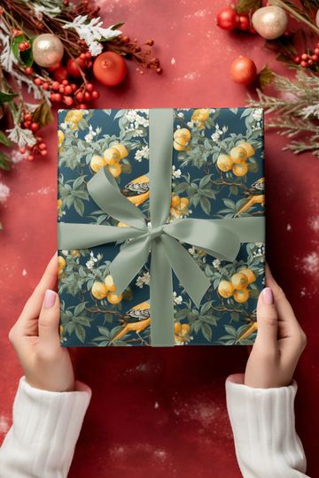 Discover Christmas Wrapping Paper Gift Wrap Luxury Partridge in a Pear Tree for Gift