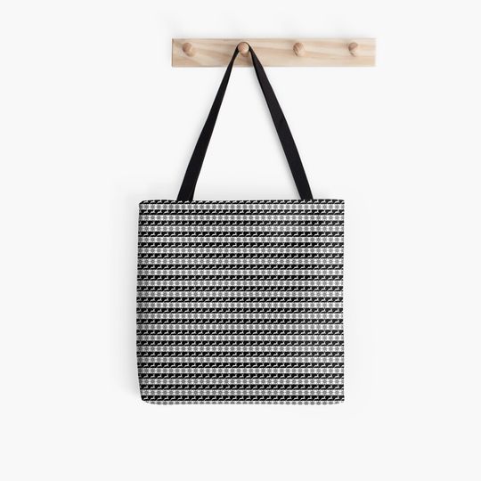 Discover Christmas Black and white strip Tote Bag